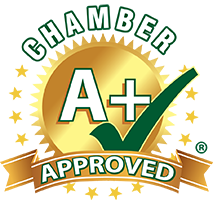 Chamber of Commerce A+ Approved badge