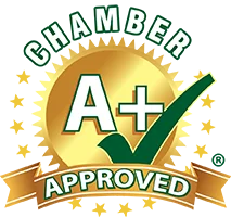 Chamber of Commerce A+ Approved badge