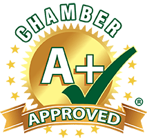 Chamber of Commerce A+ Approved badge